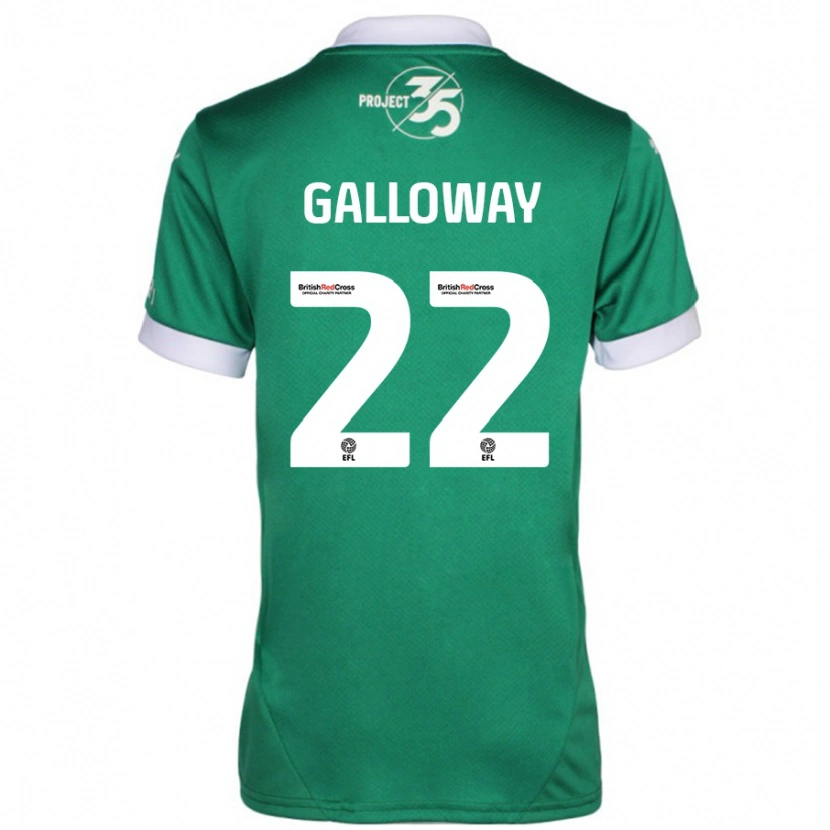 Danxen Niño Camiseta Brendan Galloway #22 Verde Blanco 1ª Equipación 2024/25 La Camisa