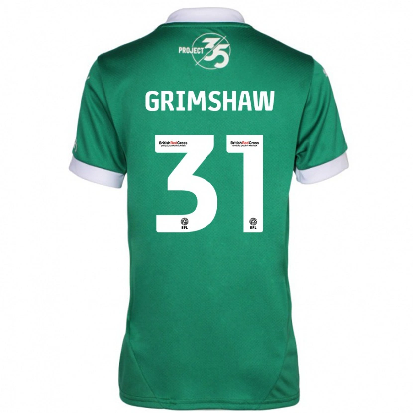 Danxen Niño Camiseta Daniel Grimshaw #31 Verde Blanco 1ª Equipación 2024/25 La Camisa