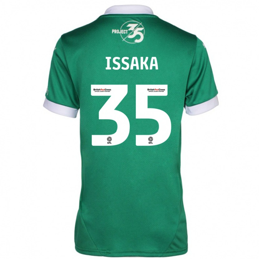 Danxen Niño Camiseta Freddie Issaka #35 Verde Blanco 1ª Equipación 2024/25 La Camisa