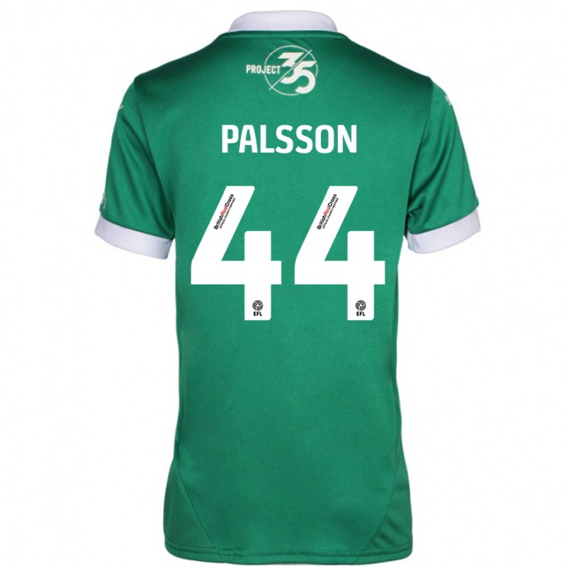 Danxen Niño Camiseta Victor Pálsson #44 Verde Blanco 1ª Equipación 2024/25 La Camisa