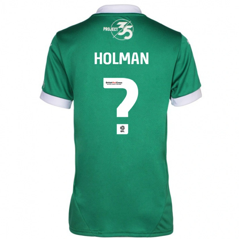 Danxen Niño Camiseta Daniel Holman #0 Verde Blanco 1ª Equipación 2024/25 La Camisa