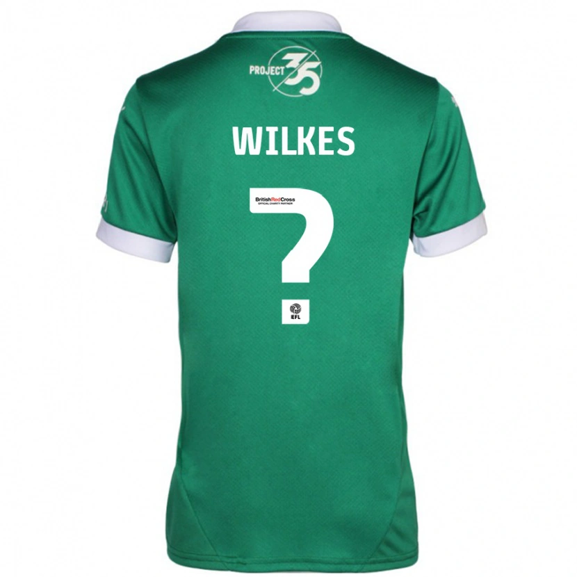 Danxen Niño Camiseta Finley Wilkes #0 Verde Blanco 1ª Equipación 2024/25 La Camisa