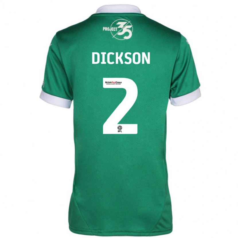 Danxen Niño Camiseta Katie Dickson #2 Verde Blanco 1ª Equipación 2024/25 La Camisa