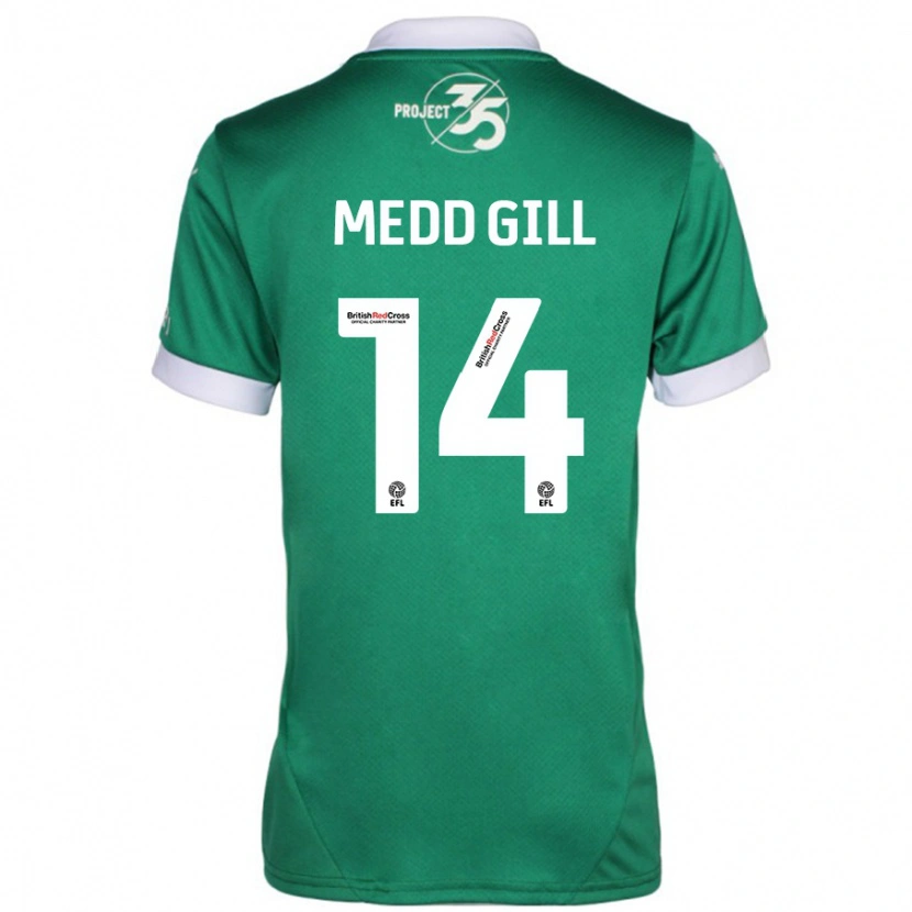 Danxen Niño Camiseta Tamsin Medd-Gill #14 Verde Blanco 1ª Equipación 2024/25 La Camisa