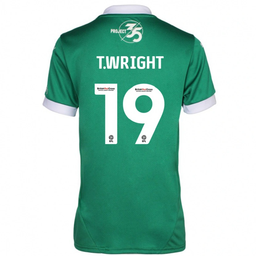 Danxen Niño Camiseta Tyreik Wright #19 Verde Blanco 1ª Equipación 2024/25 La Camisa