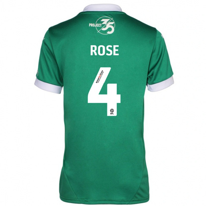 Danxen Niño Camiseta Jemma Rose #4 Verde Blanco 1ª Equipación 2024/25 La Camisa