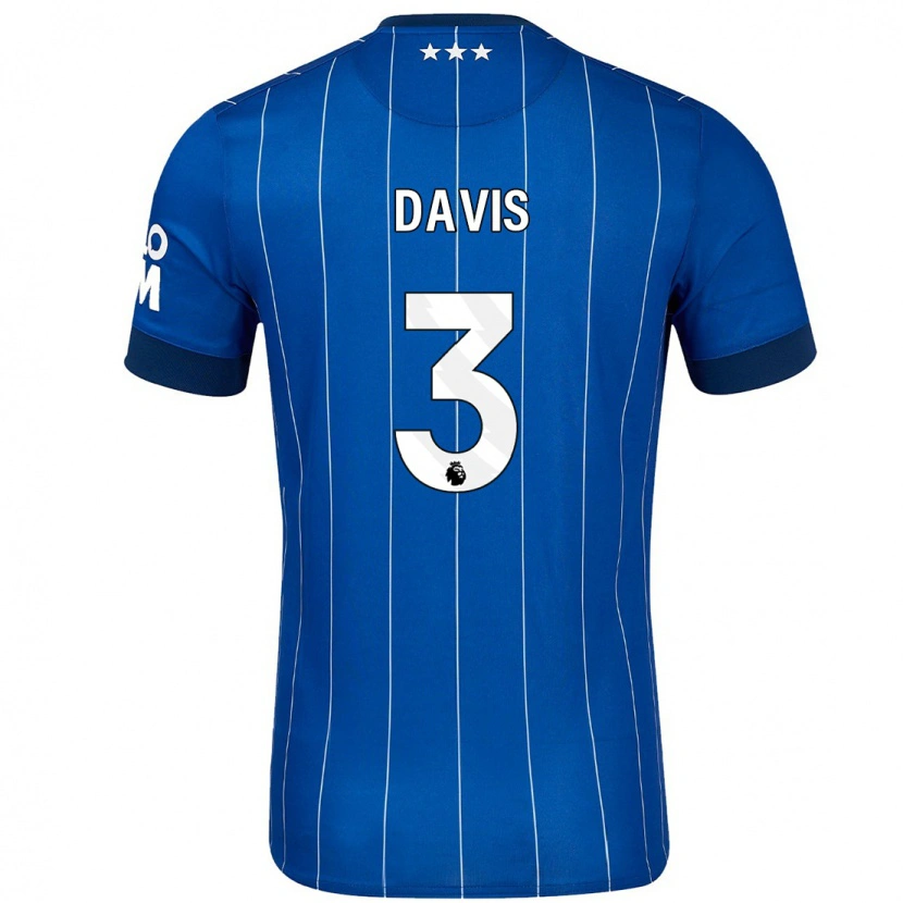 Danxen Niño Camiseta Leif Davis #3 Azul Marino 1ª Equipación 2024/25 La Camisa