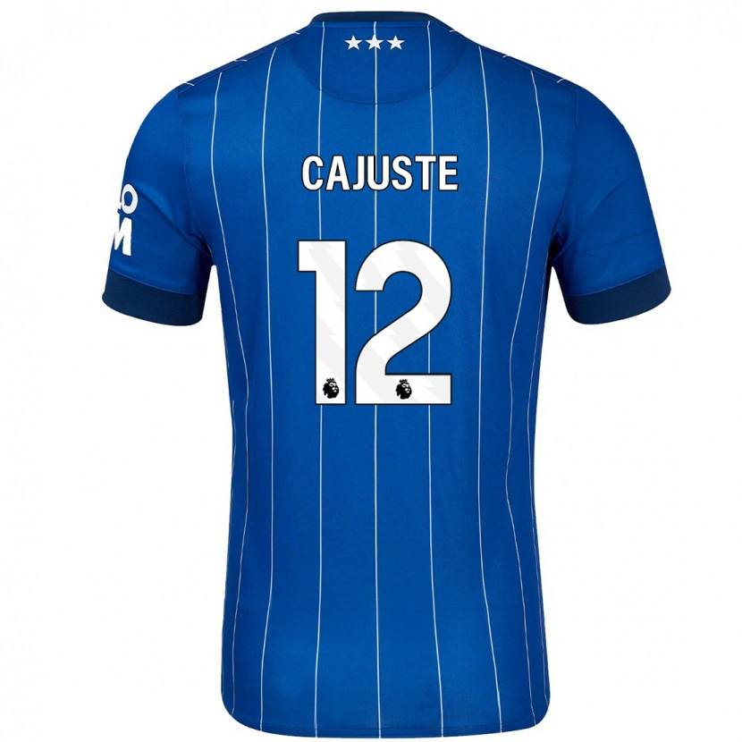 Danxen Niño Camiseta Jens Cajuste #12 Azul Marino 1ª Equipación 2024/25 La Camisa