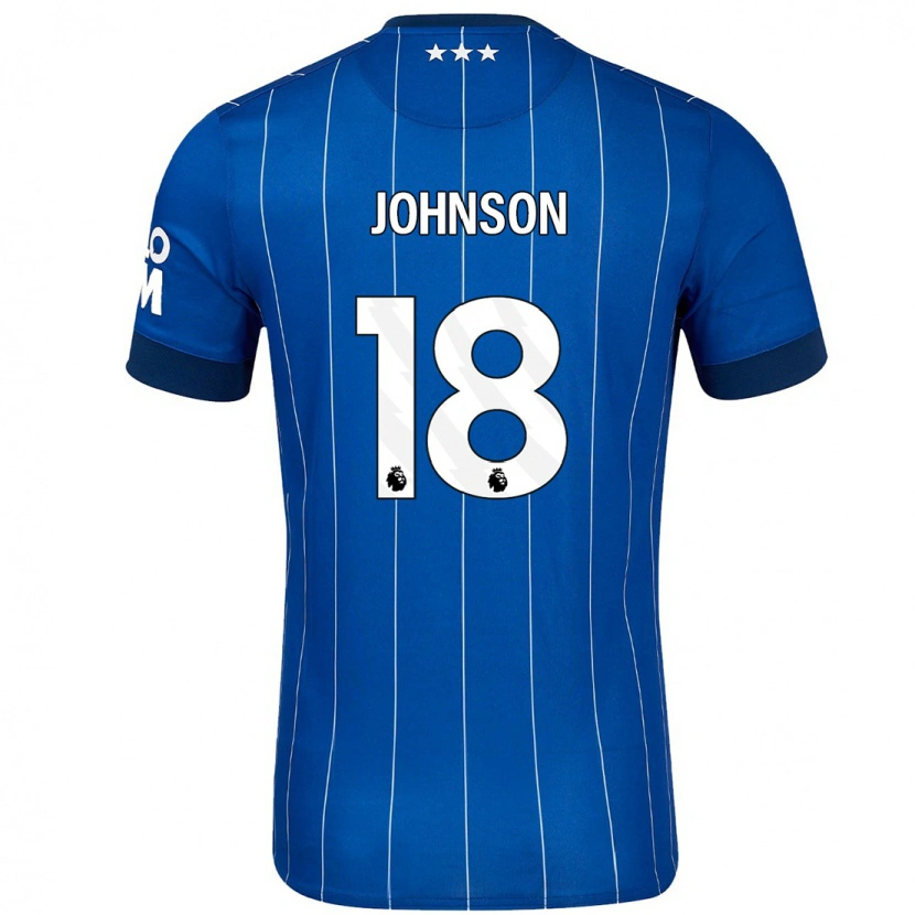 Danxen Niño Camiseta Ben Johnson #18 Azul Marino 1ª Equipación 2024/25 La Camisa