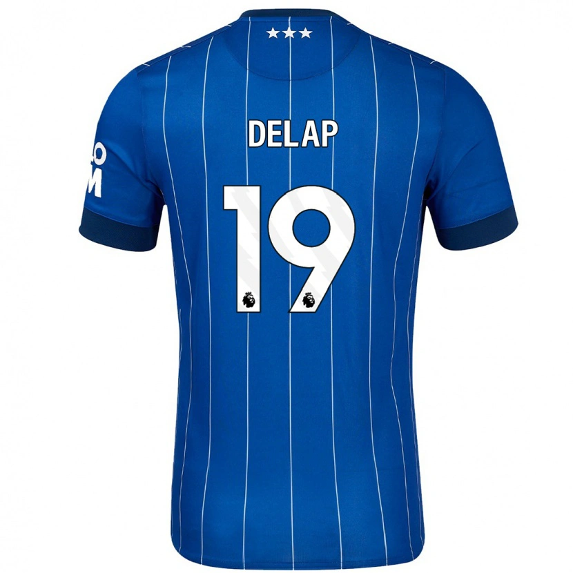 Danxen Niño Camiseta Liam Delap #19 Azul Marino 1ª Equipación 2024/25 La Camisa