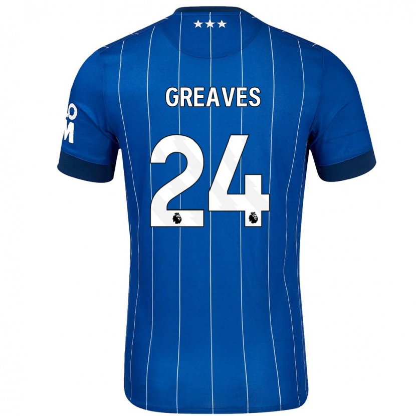 Danxen Niño Camiseta Jacob Greaves #24 Azul Marino 1ª Equipación 2024/25 La Camisa