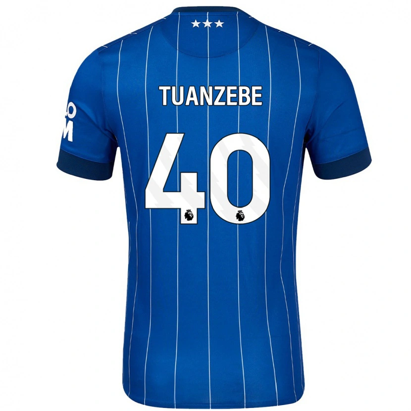 Danxen Niño Camiseta Axel Tuanzebe #40 Azul Marino 1ª Equipación 2024/25 La Camisa