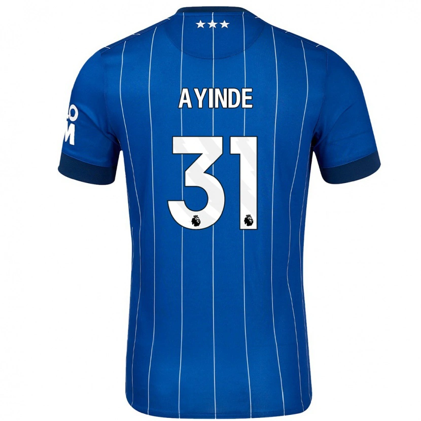 Danxen Niño Camiseta Leon Ayinde #31 Azul Marino 1ª Equipación 2024/25 La Camisa