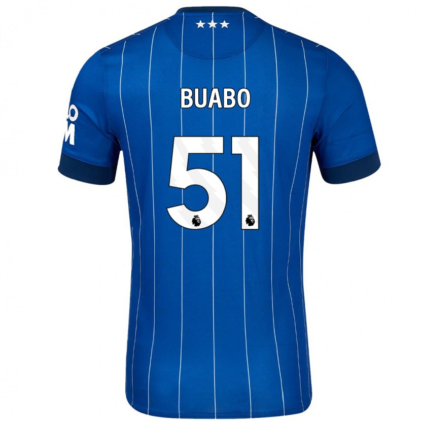 Danxen Niño Camiseta Gerrard Buabo #51 Azul Marino 1ª Equipación 2024/25 La Camisa