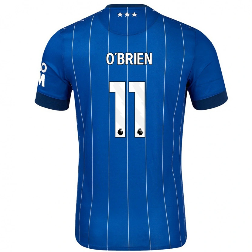 Danxen Niño Camiseta Lucy O'brien #11 Azul Marino 1ª Equipación 2024/25 La Camisa