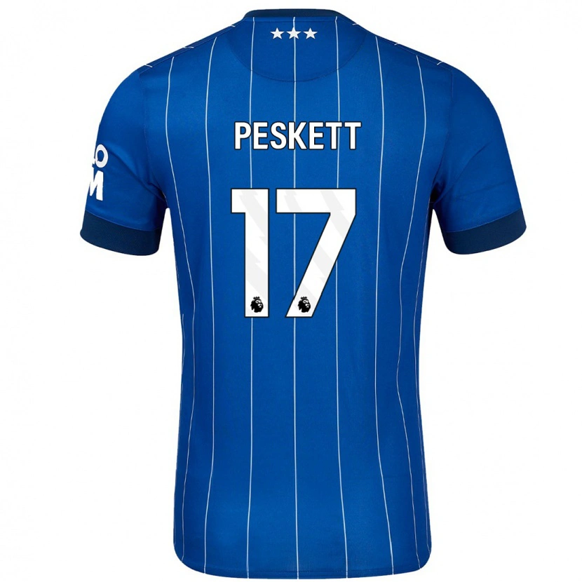 Danxen Niño Camiseta Sophie Peskett #17 Azul Marino 1ª Equipación 2024/25 La Camisa