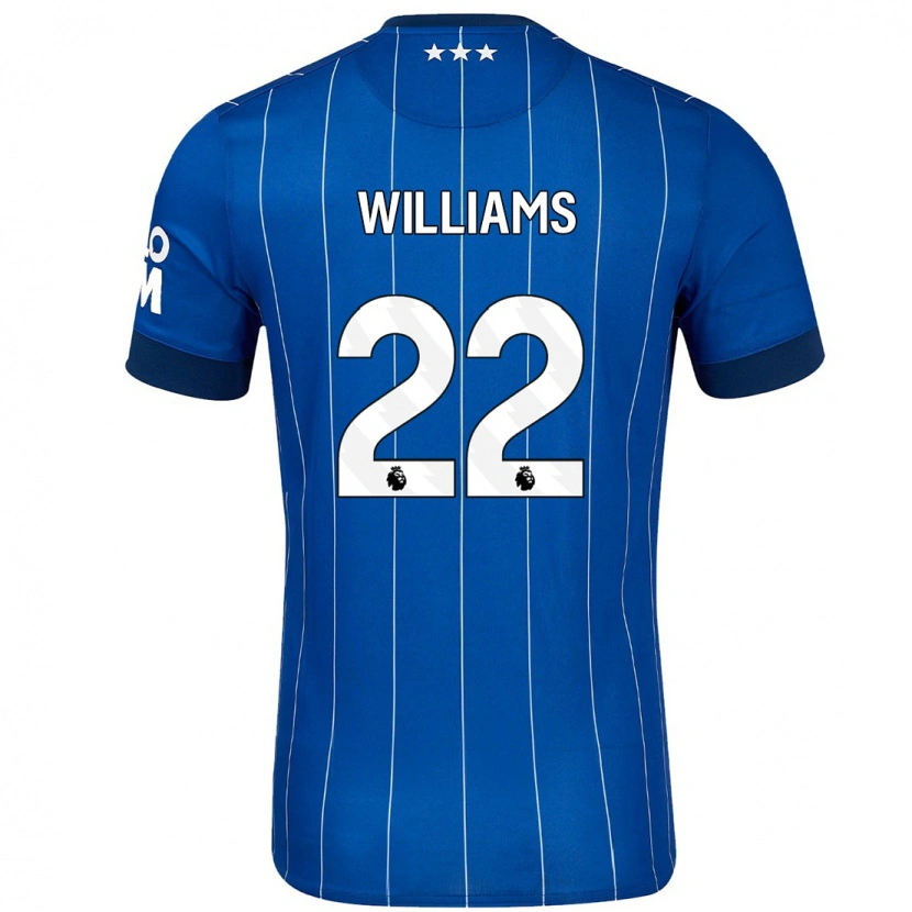 Danxen Niño Camiseta Evie Williams #22 Azul Marino 1ª Equipación 2024/25 La Camisa