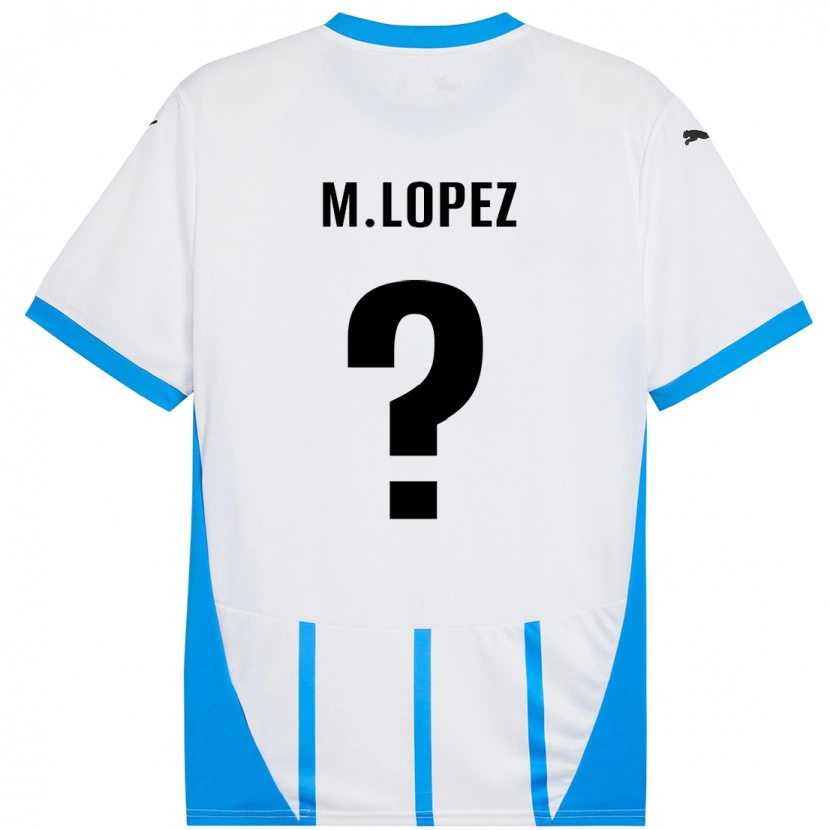 Danxen Niño Camiseta Maxime López #0 Blanco Azul 2ª Equipación 2024/25 La Camisa