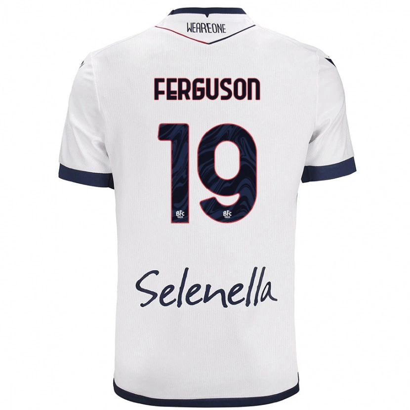 Danxen Niño Camiseta Lewis Ferguson #19 Blanco Azul Real 2ª Equipación 2024/25 La Camisa