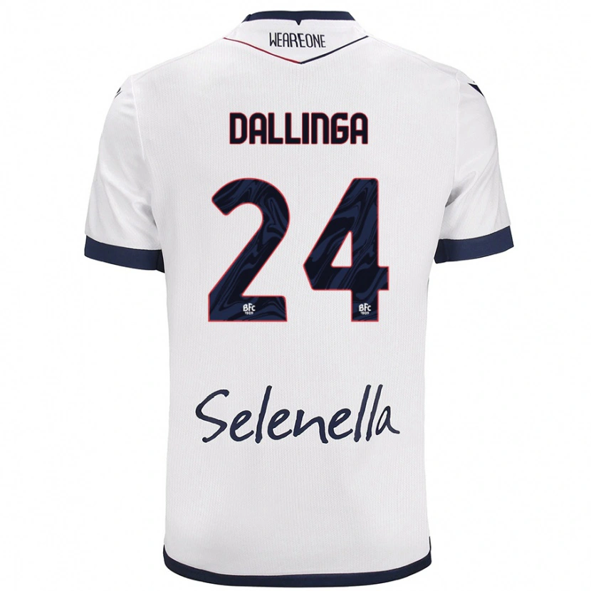 Danxen Niño Camiseta Thijs Dallinga #24 Blanco Azul Real 2ª Equipación 2024/25 La Camisa