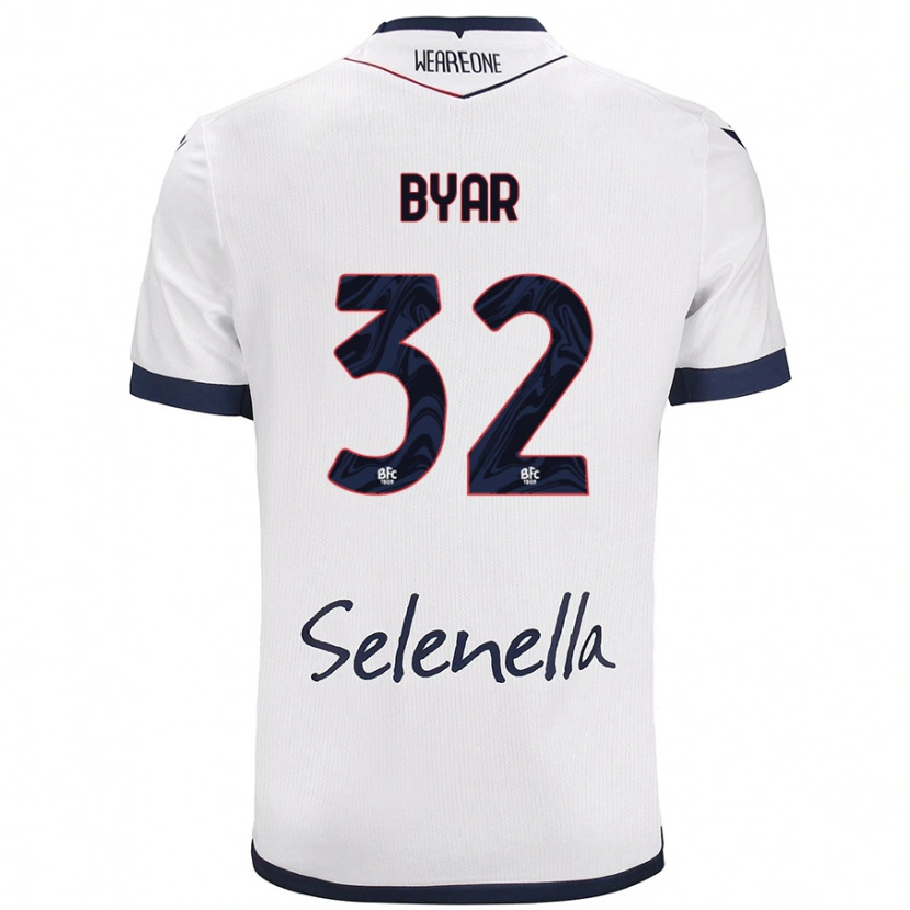 Danxen Niño Camiseta Naïm Byar #32 Blanco Azul Real 2ª Equipación 2024/25 La Camisa