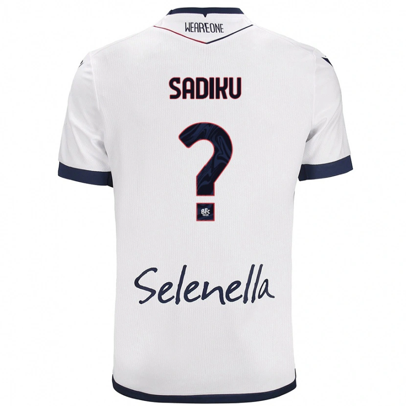 Danxen Niño Camiseta Bamir Sadiku #0 Blanco Azul Real 2ª Equipación 2024/25 La Camisa