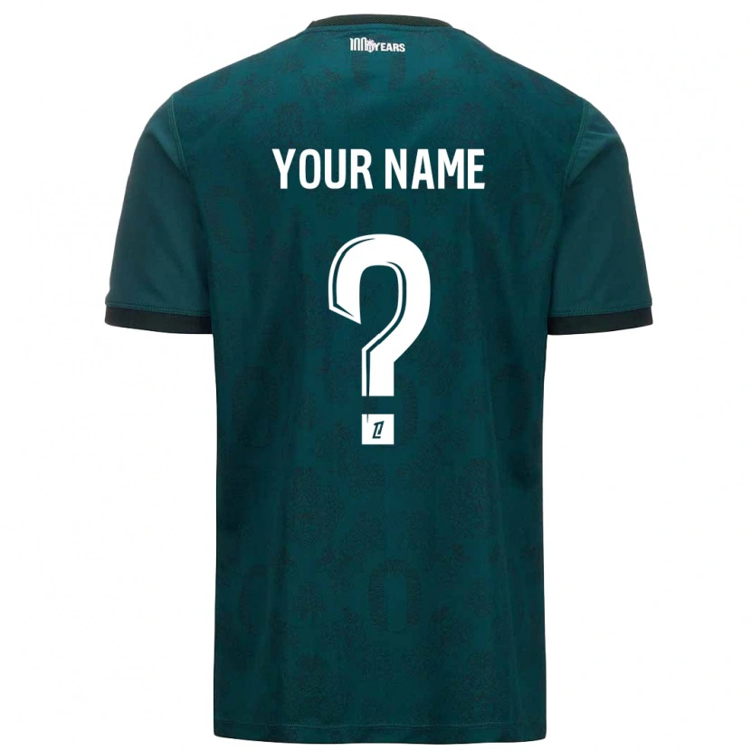 Danxen Niño Camiseta Su Nombre #0 Verde Oscuro 2ª Equipación 2024/25 La Camisa