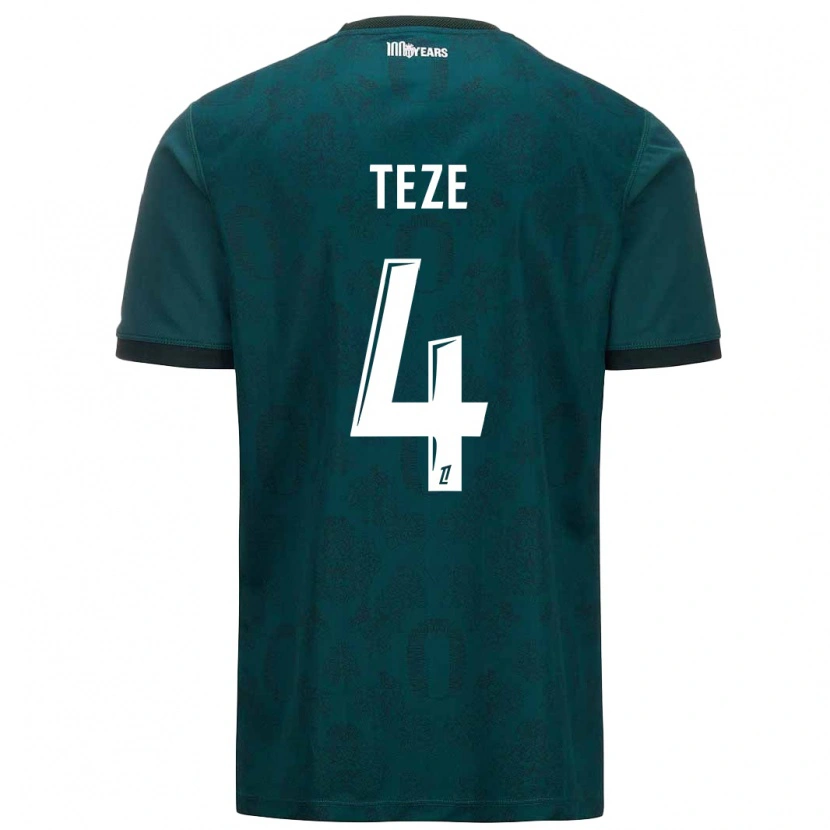 Danxen Niño Camiseta Jordan Teze #4 Verde Oscuro 2ª Equipación 2024/25 La Camisa