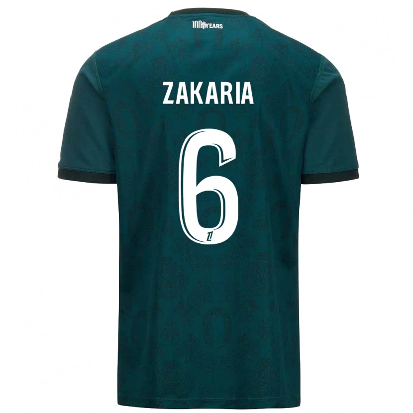 Danxen Niño Camiseta Denis Zakaria #6 Verde Oscuro 2ª Equipación 2024/25 La Camisa