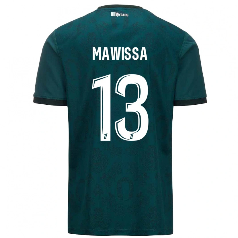 Danxen Niño Camiseta Christian Mawissa #13 Verde Oscuro 2ª Equipación 2024/25 La Camisa