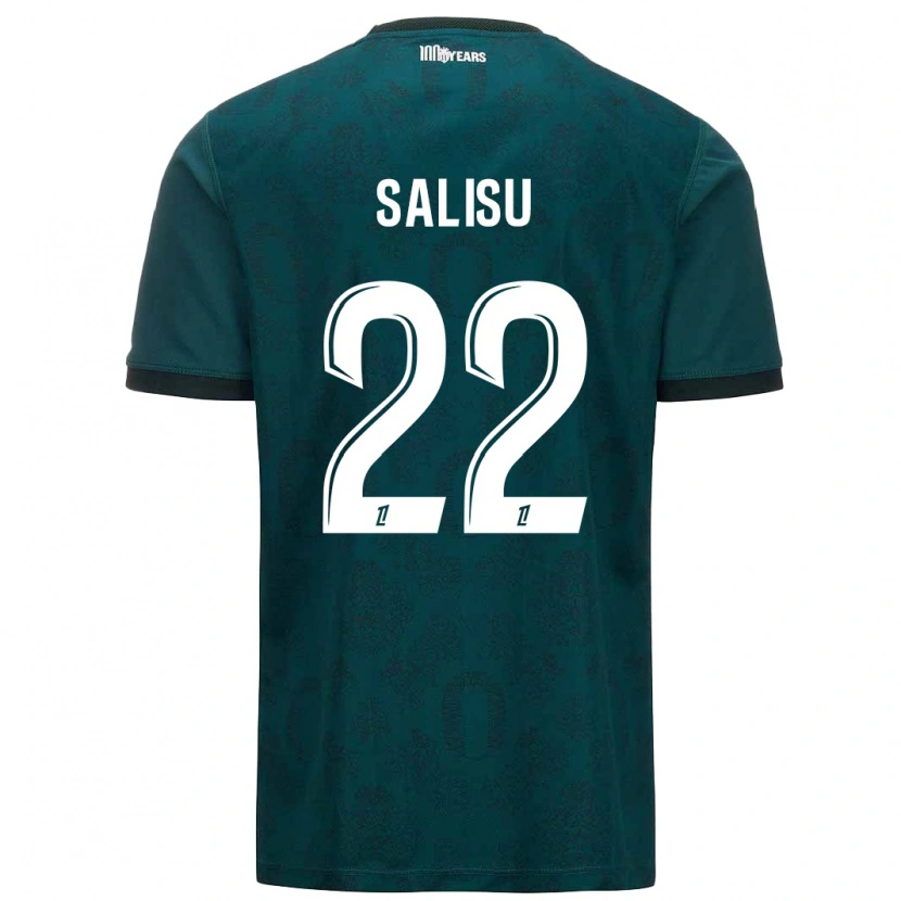 Danxen Niño Camiseta Mohammed Salisu #22 Verde Oscuro 2ª Equipación 2024/25 La Camisa