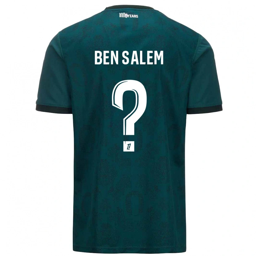 Danxen Niño Camiseta Oualid Ben Salem #0 Verde Oscuro 2ª Equipación 2024/25 La Camisa