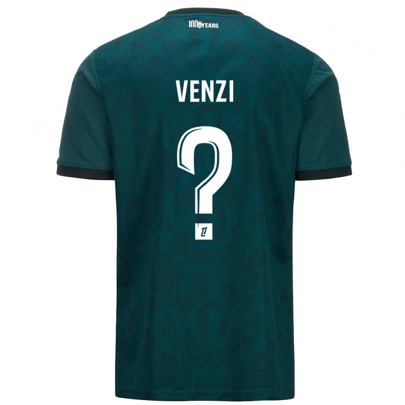 Danxen Niño Camiseta John Venzi #0 Verde Oscuro 2ª Equipación 2024/25 La Camisa