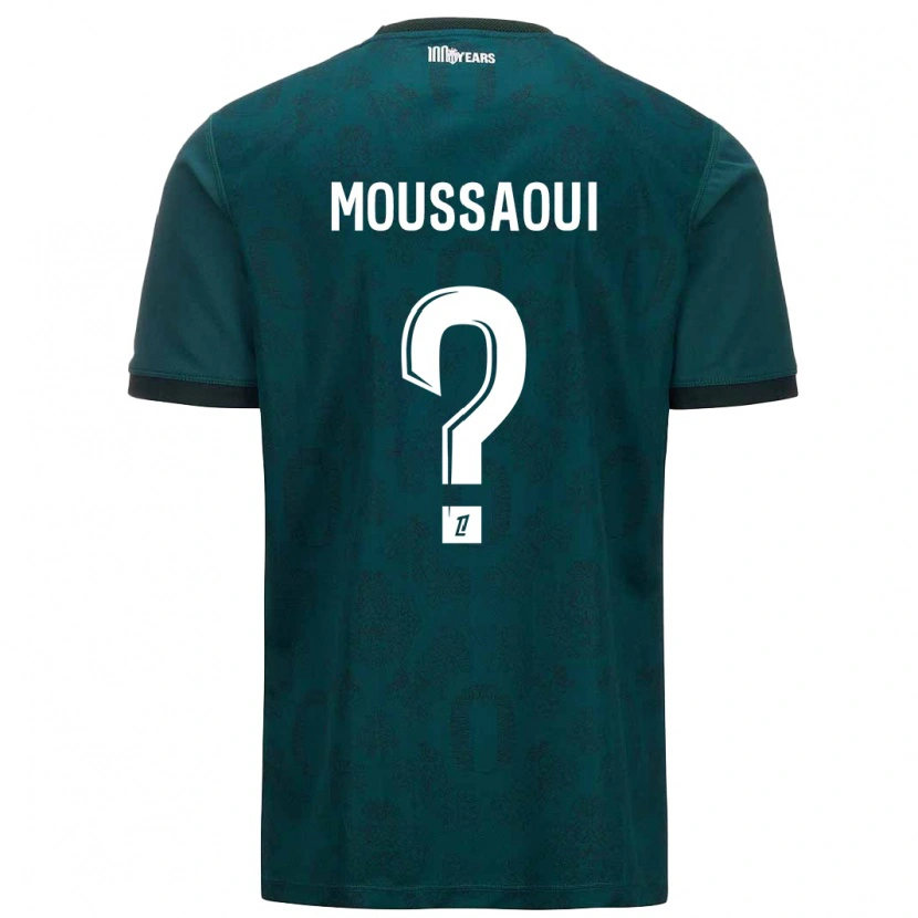 Danxen Niño Camiseta Wassim Moussaoui #0 Verde Oscuro 2ª Equipación 2024/25 La Camisa