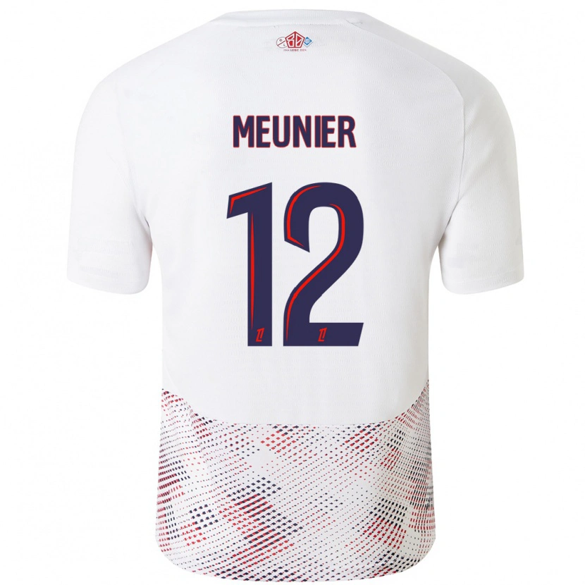 Danxen Niño Camiseta Thomas Meunier #12 Blanco Azul Real 2ª Equipación 2024/25 La Camisa