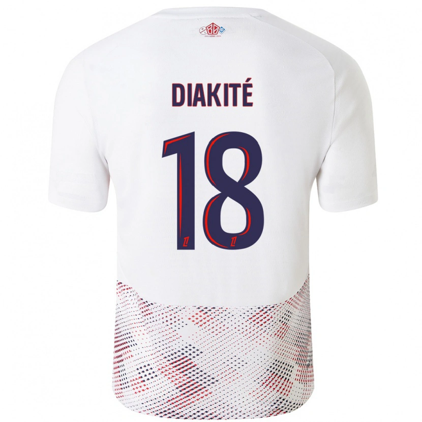 Danxen Niño Camiseta Bafodé Diakité #18 Blanco Azul Real 2ª Equipación 2024/25 La Camisa