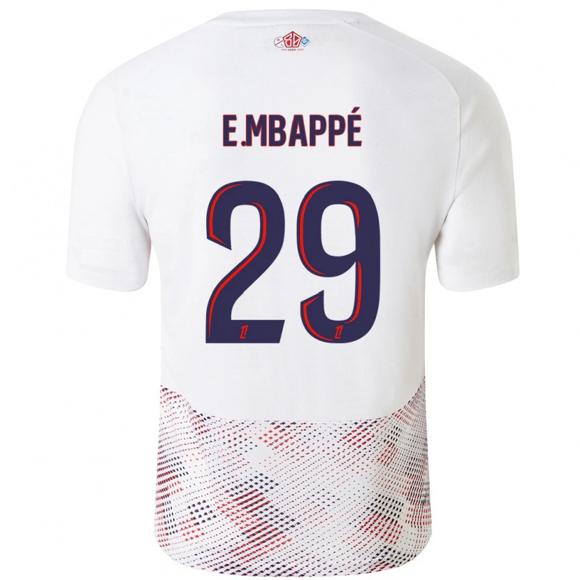 Danxen Niño Camiseta Ethan Mbappé #29 Blanco Azul Real 2ª Equipación 2024/25 La Camisa