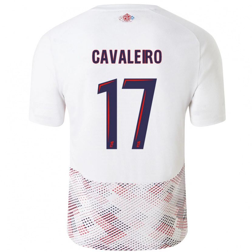 Danxen Niño Camiseta Ivan Cavaleiro #17 Blanco Azul Real 2ª Equipación 2024/25 La Camisa