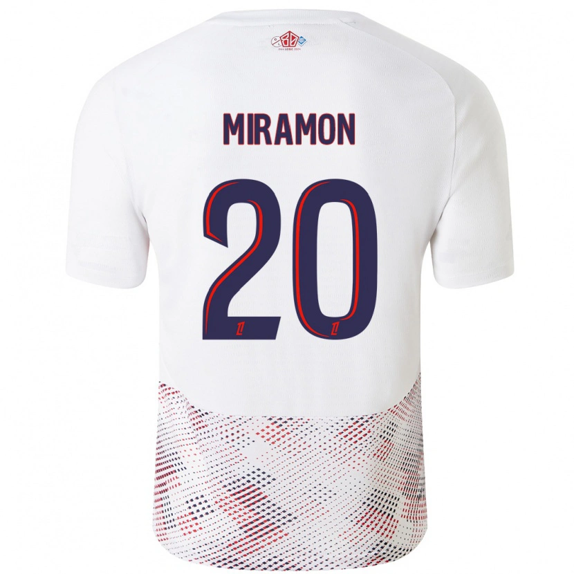 Danxen Niño Camiseta Ignacio Miramón #20 Blanco Azul Real 2ª Equipación 2024/25 La Camisa