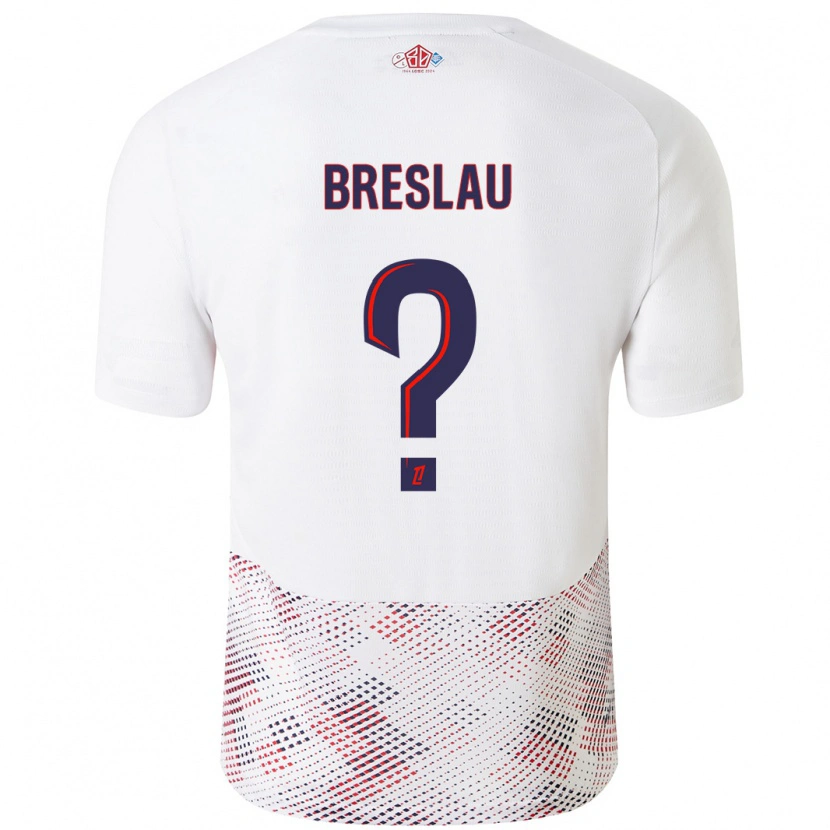 Danxen Niño Camiseta Jessy Breslau #0 Blanco Azul Real 2ª Equipación 2024/25 La Camisa