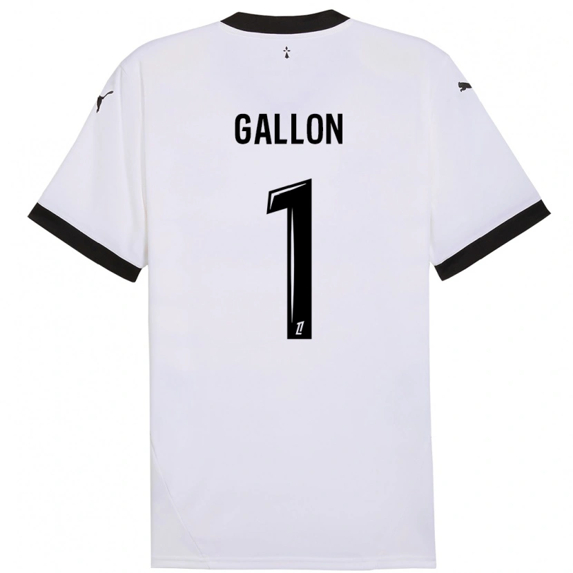 Danxen Niño Camiseta Gauthier Gallon #1 Blanco Negro 2ª Equipación 2024/25 La Camisa