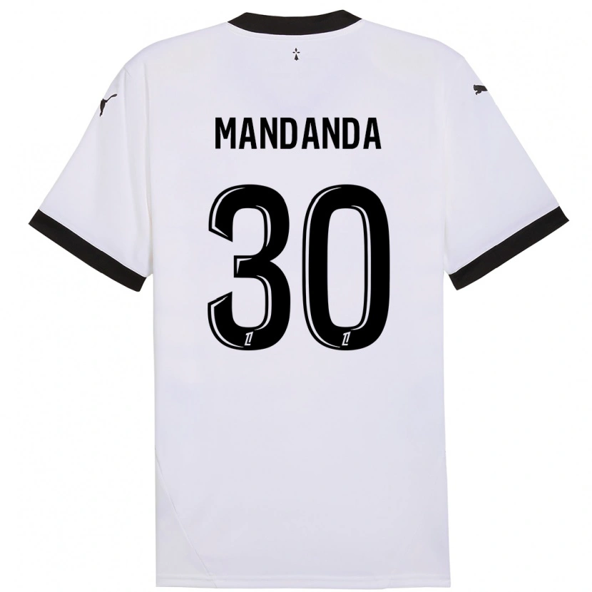 Danxen Niño Camiseta Steve Mandanda #30 Blanco Negro 2ª Equipación 2024/25 La Camisa