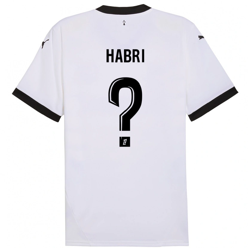 Danxen Niño Camiseta Issa Habri #0 Blanco Negro 2ª Equipación 2024/25 La Camisa