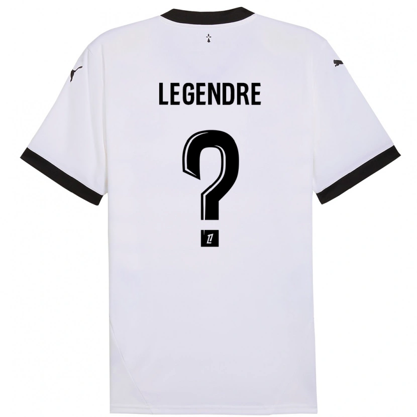 Danxen Niño Camiseta Elias Legendre Quiñonez #0 Blanco Negro 2ª Equipación 2024/25 La Camisa