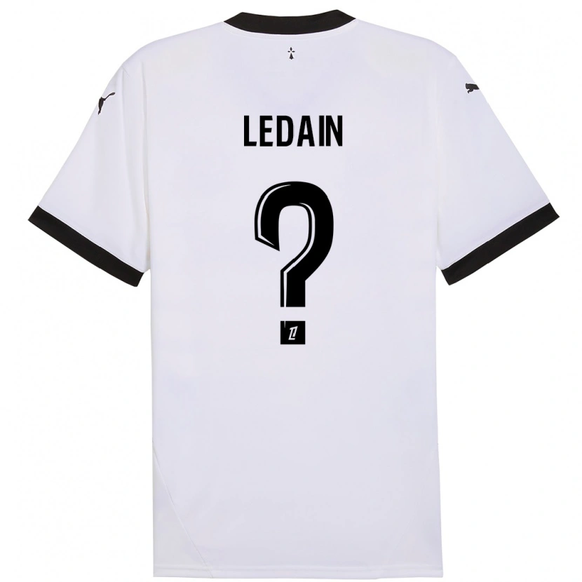 Danxen Niño Camiseta Samuel Ledain #0 Blanco Negro 2ª Equipación 2024/25 La Camisa