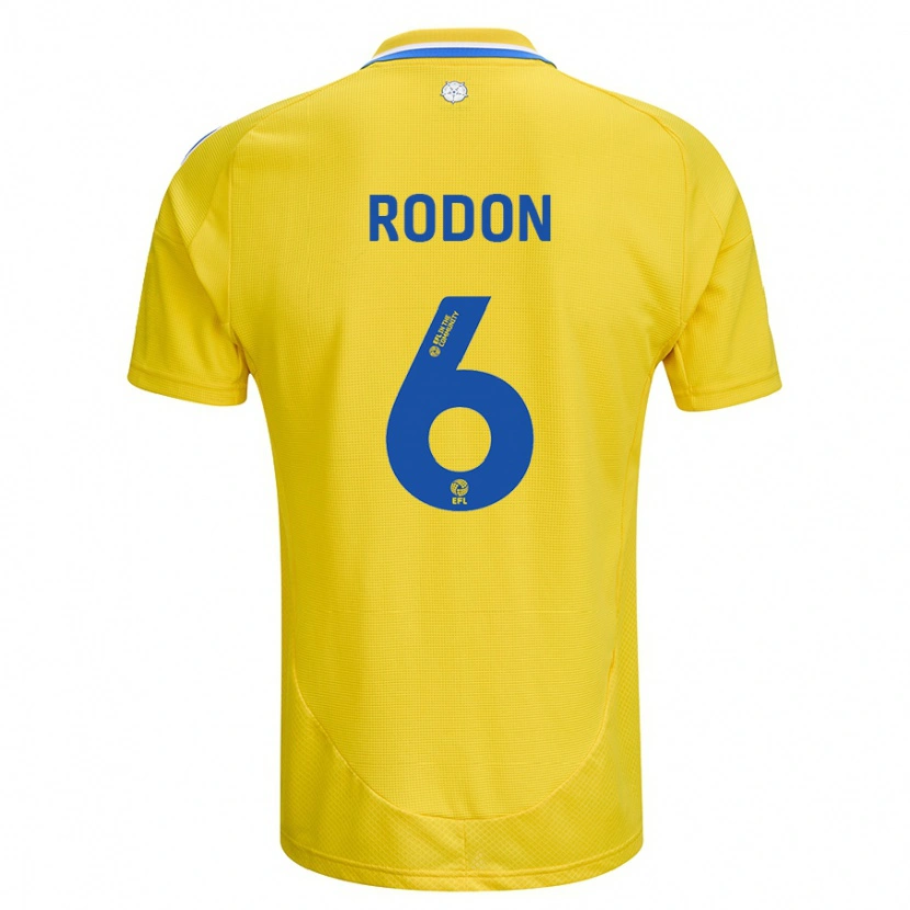 Danxen Niño Camiseta Joe Rodon #6 Amarillo Azul 2ª Equipación 2024/25 La Camisa