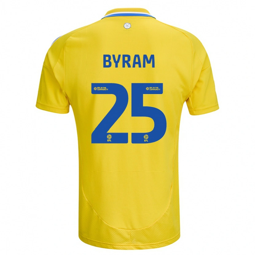 Danxen Niño Camiseta Sam Byram #25 Amarillo Azul 2ª Equipación 2024/25 La Camisa