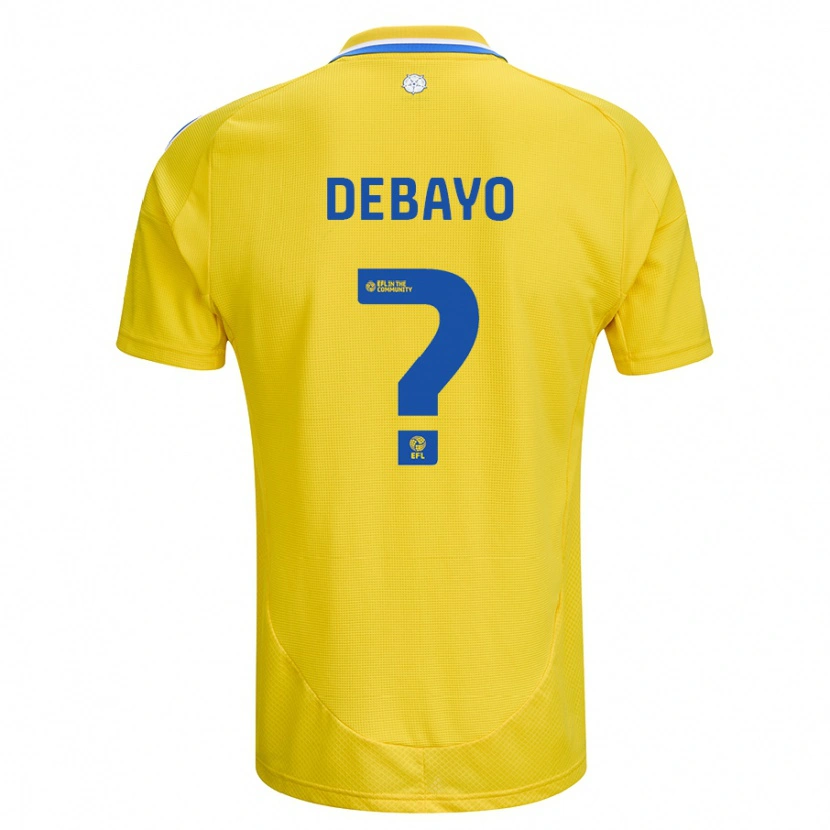 Danxen Niño Camiseta James Debayo #0 Amarillo Azul 2ª Equipación 2024/25 La Camisa