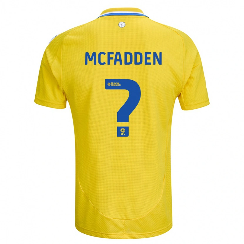 Danxen Niño Camiseta Max Mcfadden #0 Amarillo Azul 2ª Equipación 2024/25 La Camisa