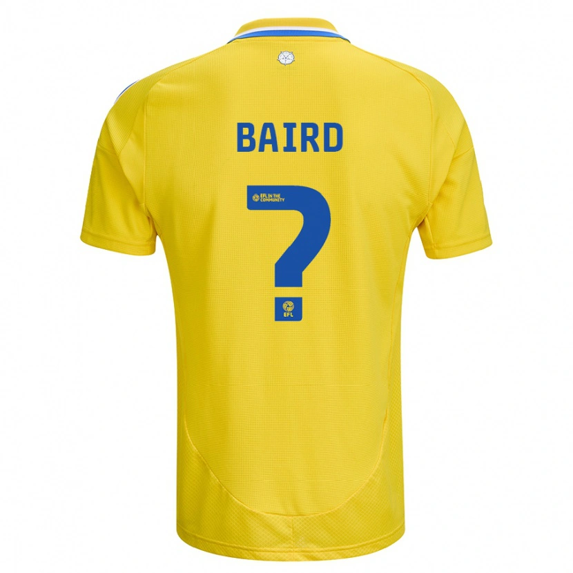 Danxen Niño Camiseta Alex Baird #0 Amarillo Azul 2ª Equipación 2024/25 La Camisa